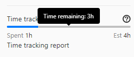 Estimated time remaining